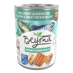 Purina Beyond Natural Wet Dog Food Pate High Protein, Grain Free Alaskan Cod, Salmon & Sweet Potato, 13 oz Can