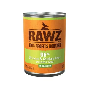 Rawz 96% Chicken & Chicken Liver Pate Dog Food Can