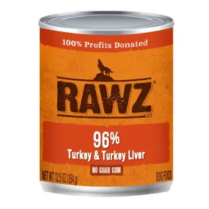 RAWZ 96% Turkey and Turkey Liver Wet Dog Food