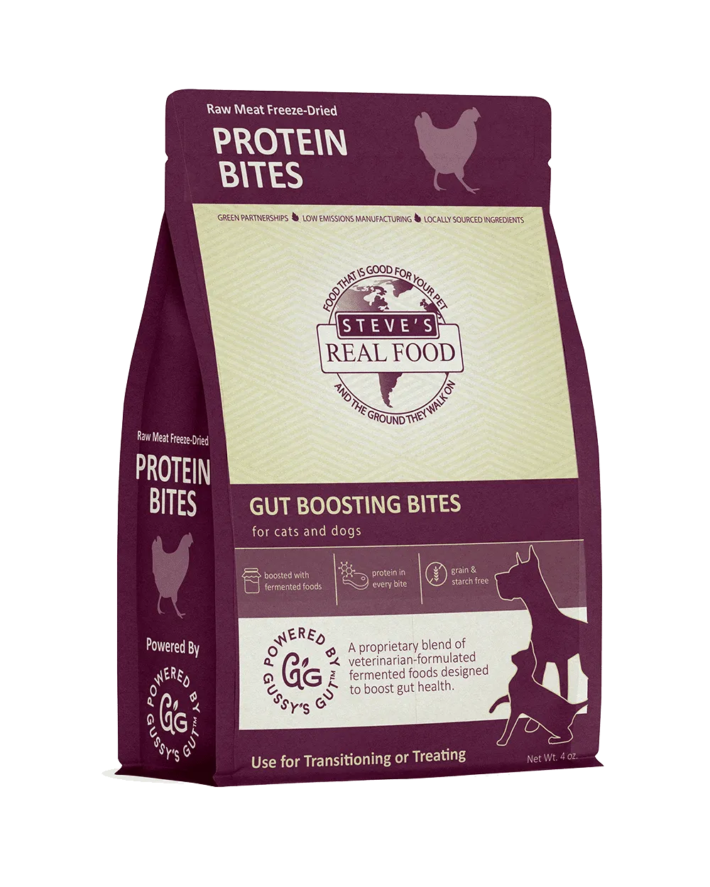 Steve's Real Food Freeze-Dried Chicken Protein Bites 4-oz, Dog & Cat Treat