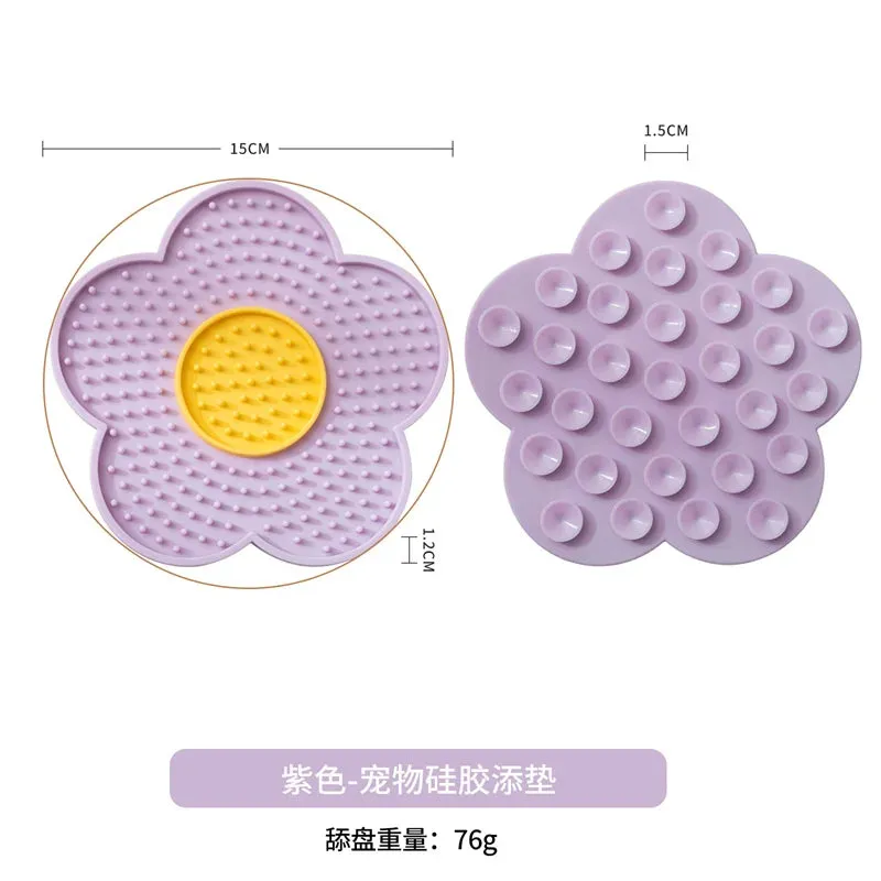 Sunflower Silicone Slow Feeder Mat for Small Dogs and Cats