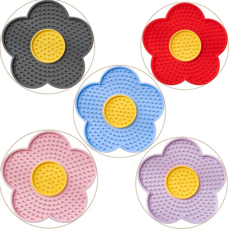 Sunflower Silicone Slow Feeder Mat for Small Dogs and Cats