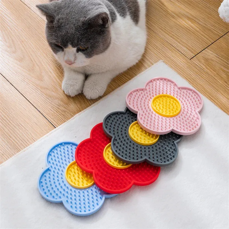 Sunflower Silicone Slow Feeder Mat for Small Dogs and Cats