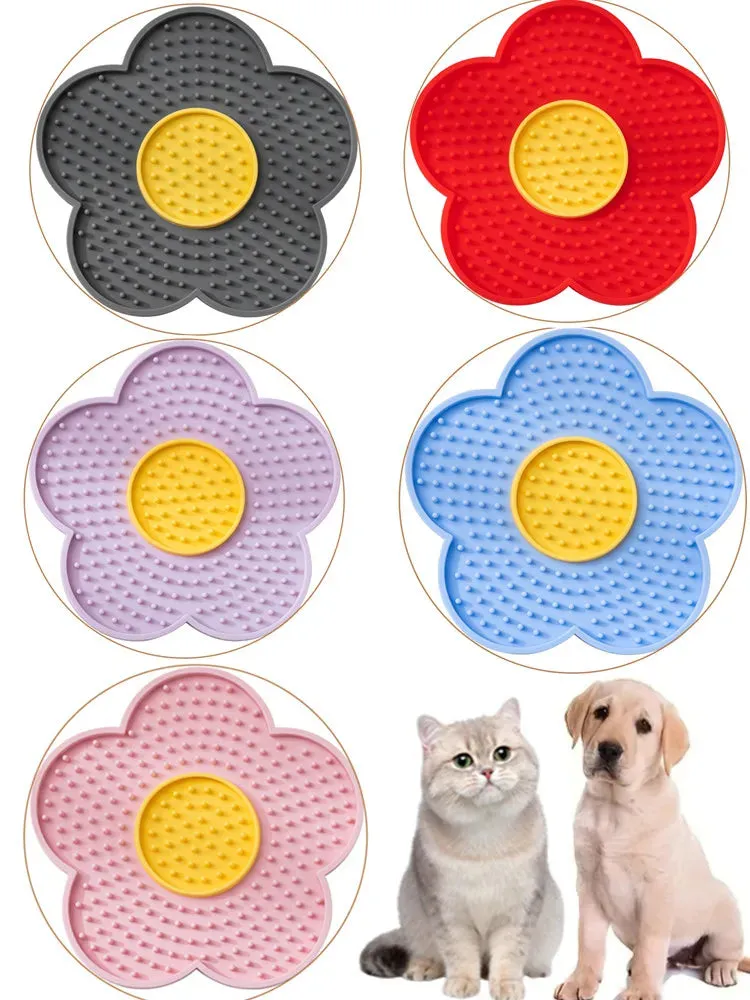 Sunflower Silicone Slow Feeder Mat for Small Dogs and Cats