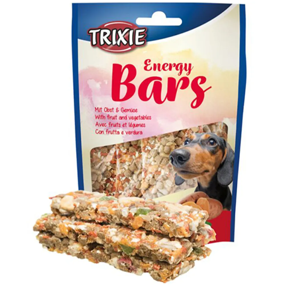 Trixie Fruits and Vegetables Energy Bars and Cheese Chicken Strip Dog Treats Combo