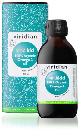 Viridian Organic ViridiKid Nutritional Omega 3 Oil 200ml