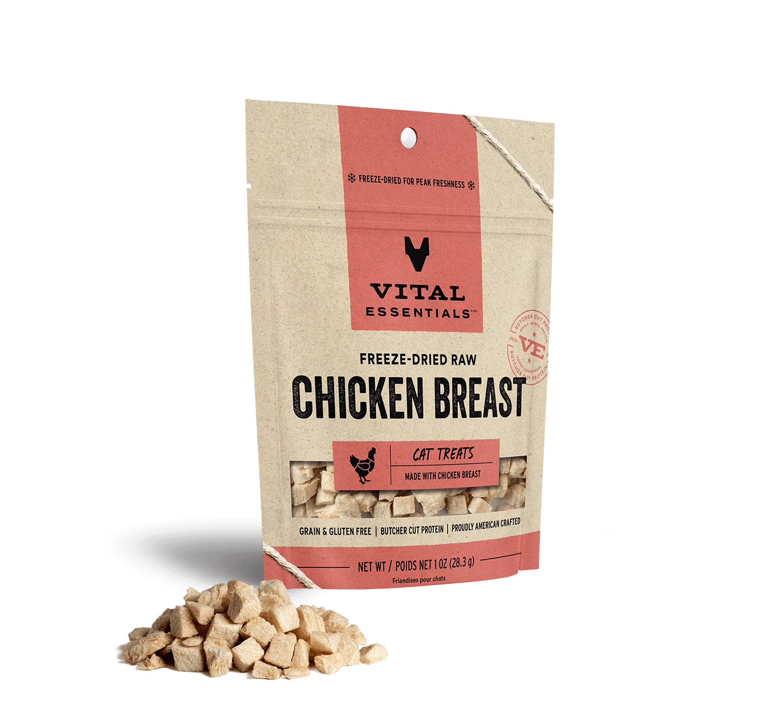 Vital Essentials Freeze Dried Chicken Breast for Cats 1oz