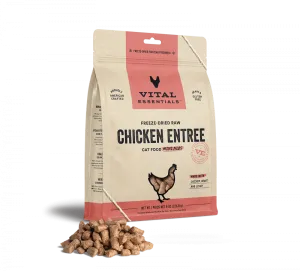 Vital Essentials Grain Free Chicken Mini Nibs Freeze Dried Raw Food for Cats