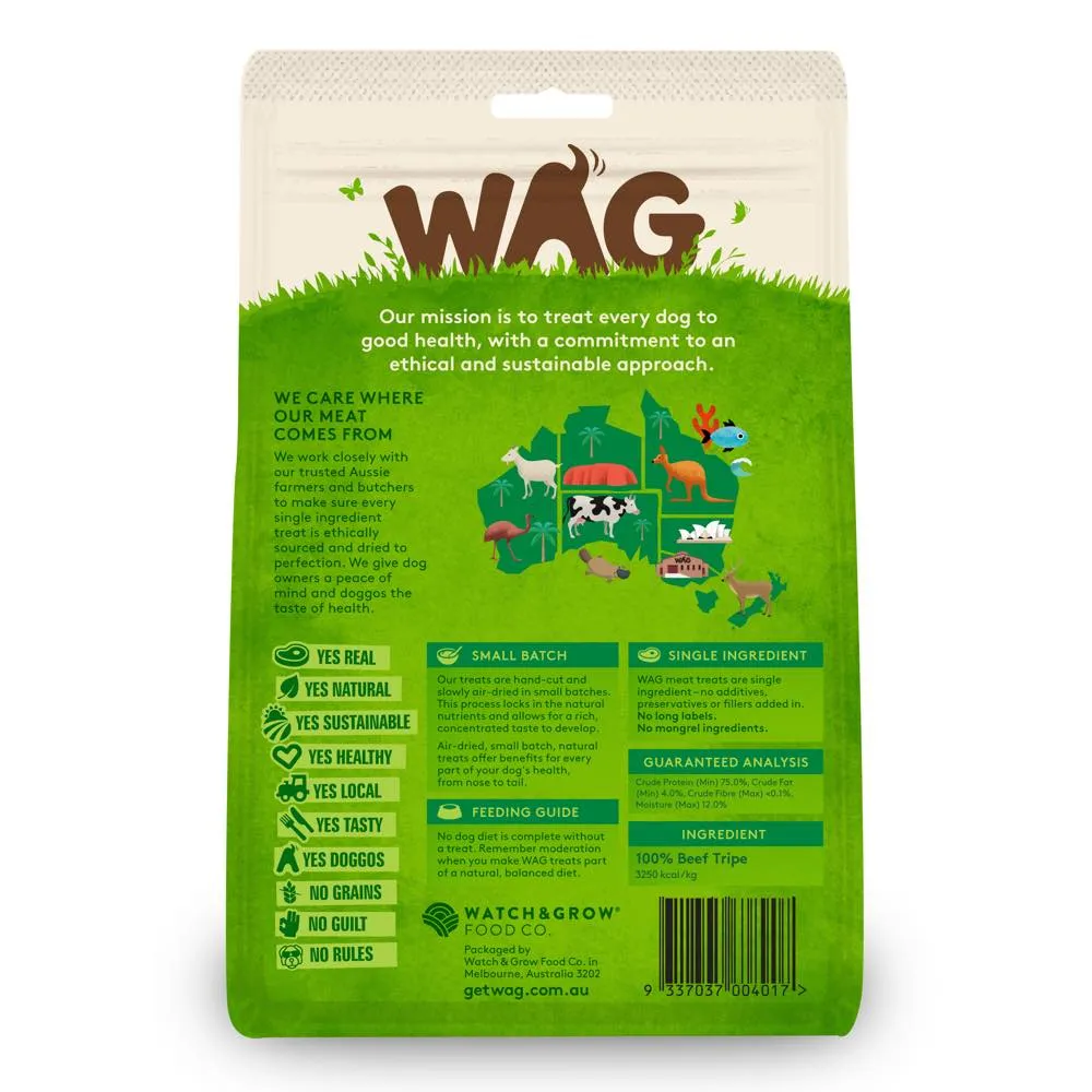 WAG Beef Tripe Grain-Free Dog Treats 200g