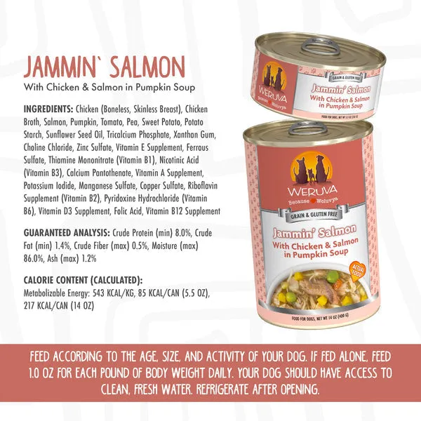 Weruva Jammin’ Salmon with Chicken & Salmon in Pumpkin Soup Dog Food