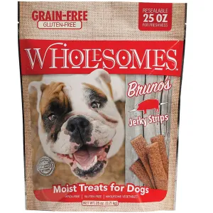 Wholesomes Bruno's Pork Grain Free Jerky Strips Moist Dog Treats