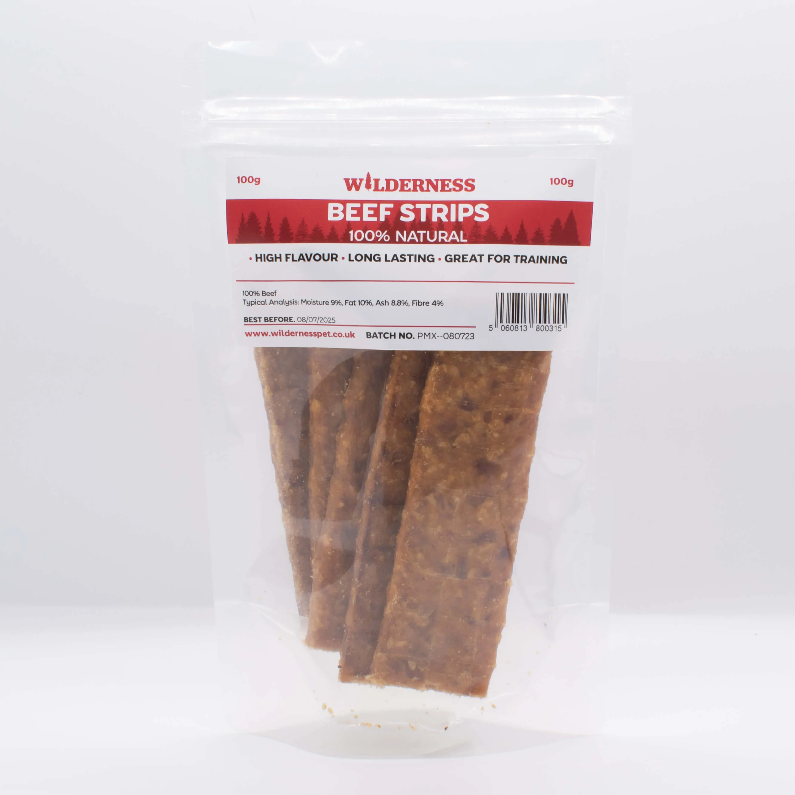 Wilderness 100% Natural Beef Strips 100g Pack