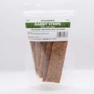 Wilderness 100% Natural Rabbit Strips 100g Pack